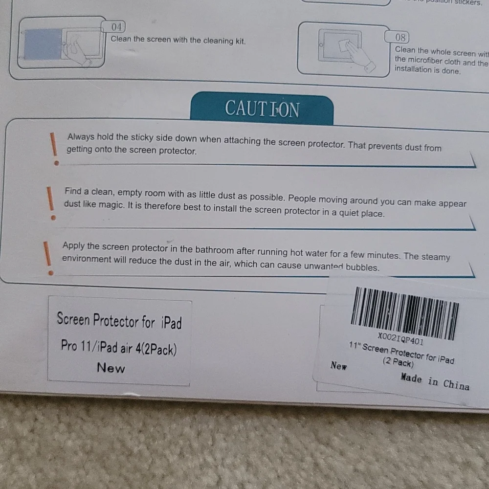 screen protector for iPad, Pro 11/iPad air4 (2 pack)